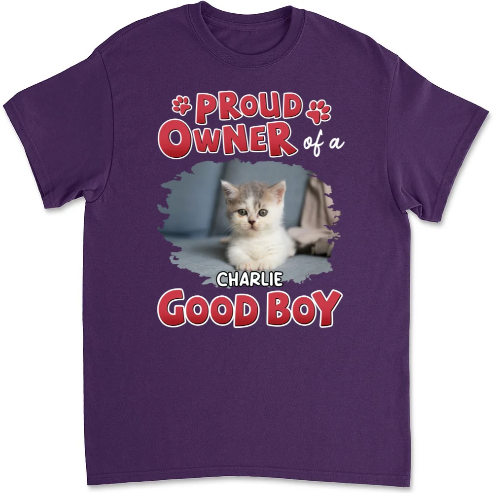 Proud Owner Of Good Cats Photo - Personalized Custom Unisex T-Shirt - Image 6