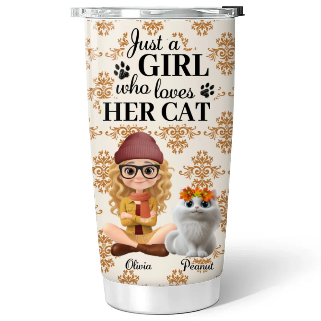 Pumskin Cat Autumn - Personalized Custom Tumbler - Image 6