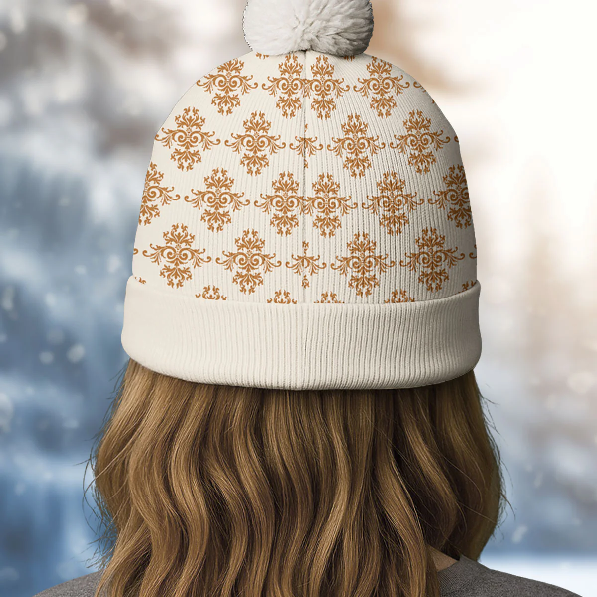 Pumskin Dog Autumn - Personalized Custom Bobble Beanie Hat - Image 4