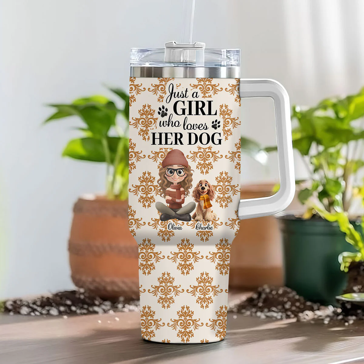 Pumskin Dog Autumn - Personalized Custom Tumbler - Image 5