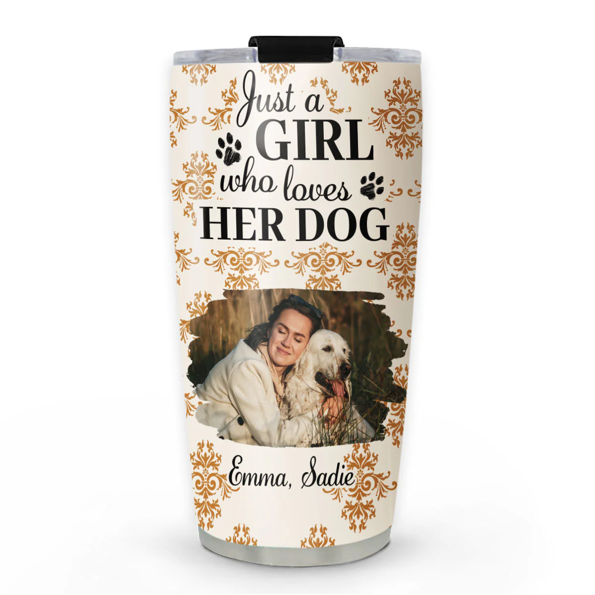 Pumskin Dog Autumn Photo - Personalized Custom Tumbler