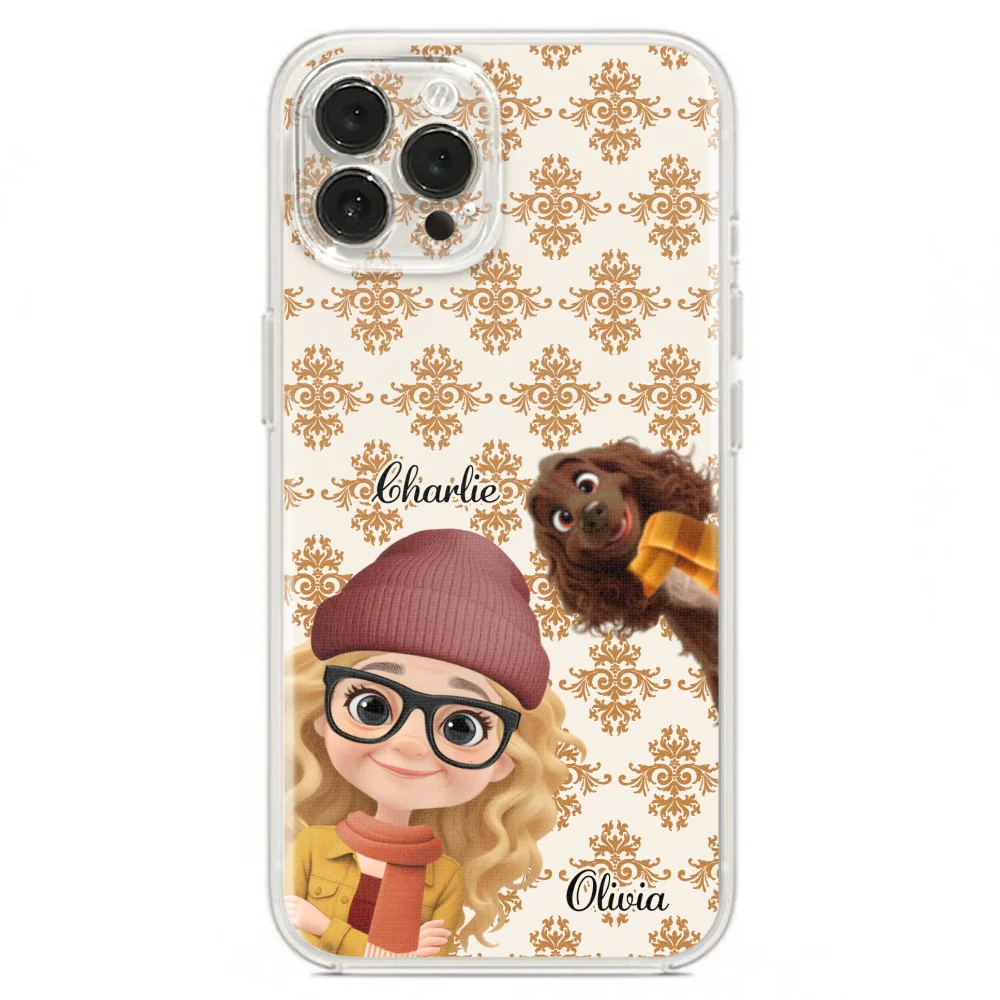 Pumskin Girl And Her Dog - Personalized Custom Phone Case - Image 18