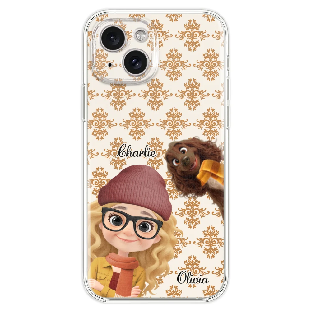 Pumskin Girl And Her Dog - Personalized Custom Phone Case - Image 20