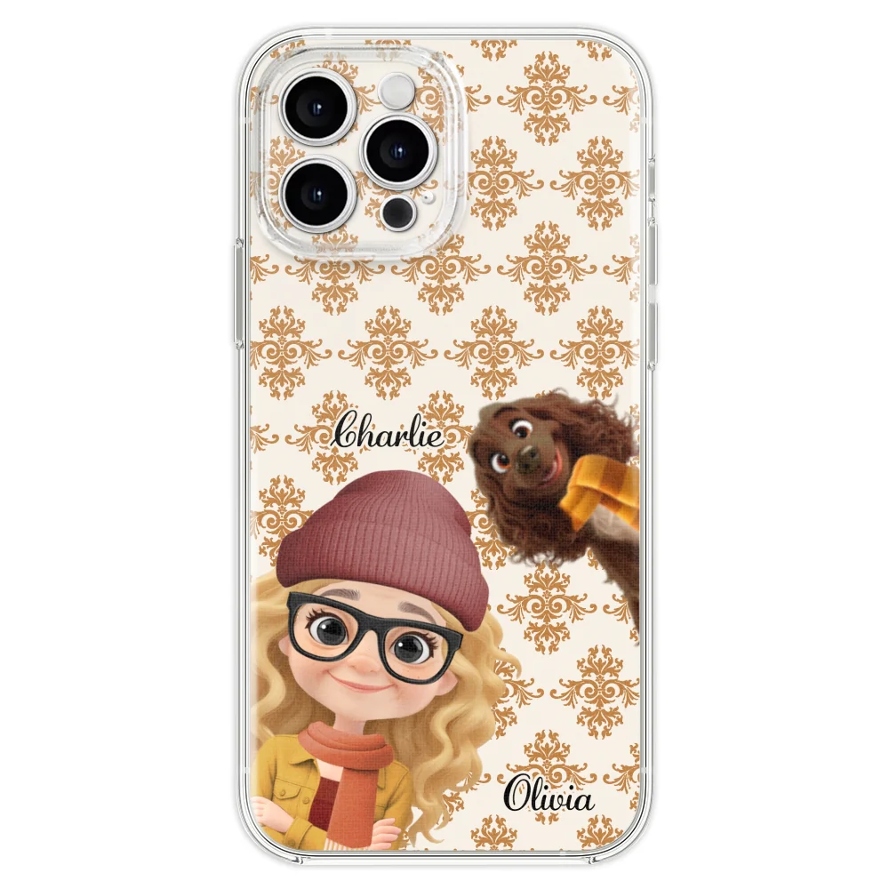 Pumskin Girl And Her Dog - Personalized Custom Phone Case - Image 21