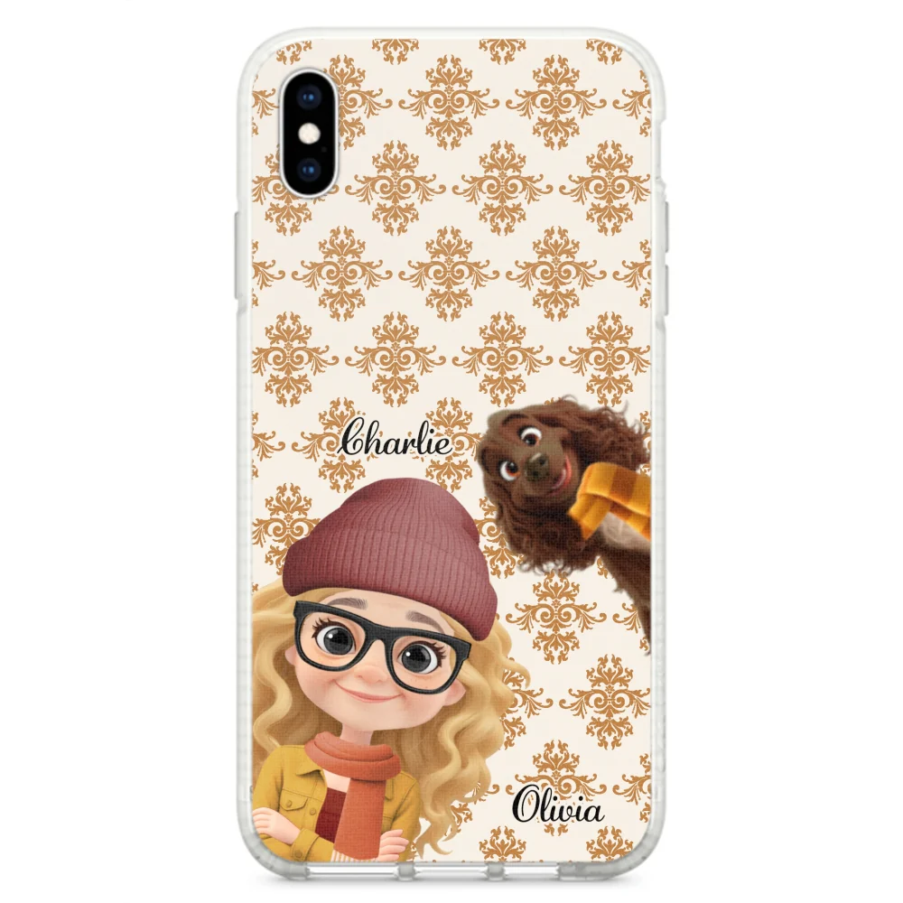 Pumskin Girl And Her Dog - Personalized Custom Phone Case - Image 23