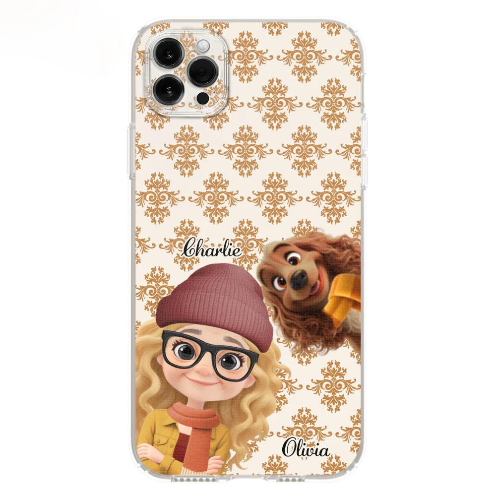 Pumskin Girl And Her Pet - Personalized Custom Phone Case - Image 11