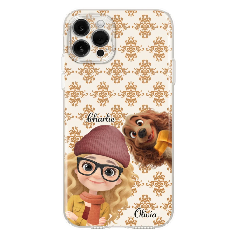 Pumskin Girl And Her Pet - Personalized Custom Phone Case - Image 12