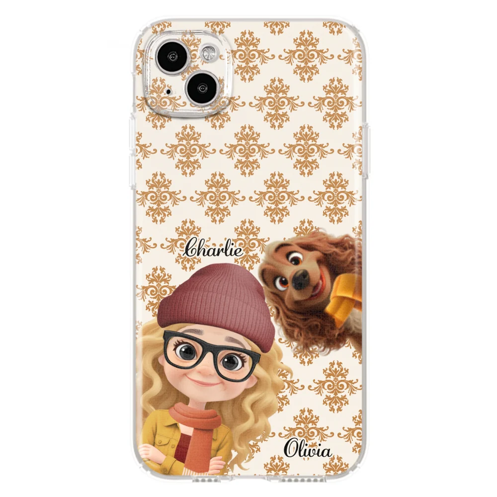Pumskin Girl And Her Pet - Personalized Custom Phone Case - Image 13