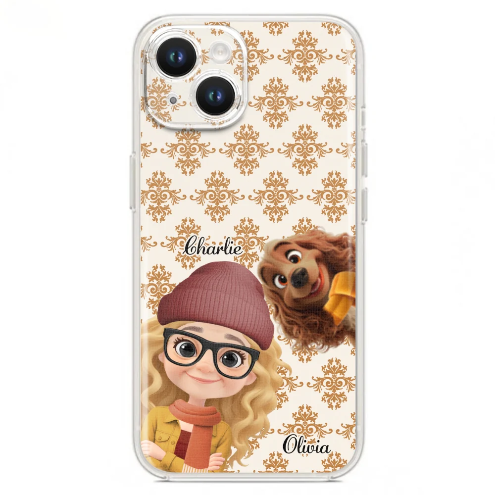 Pumskin Girl And Her Pet - Personalized Custom Phone Case - Image 16