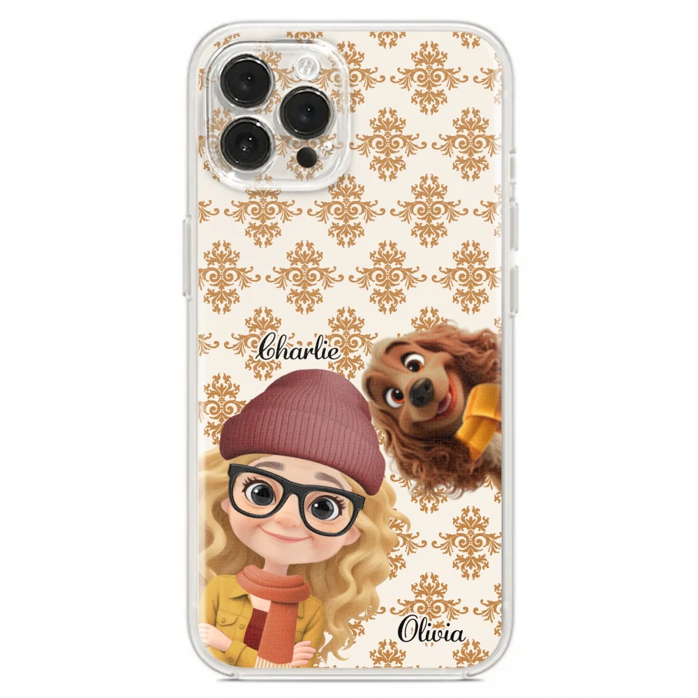 Pumskin Girl And Her Pet - Personalized Custom Phone Case - Image 18