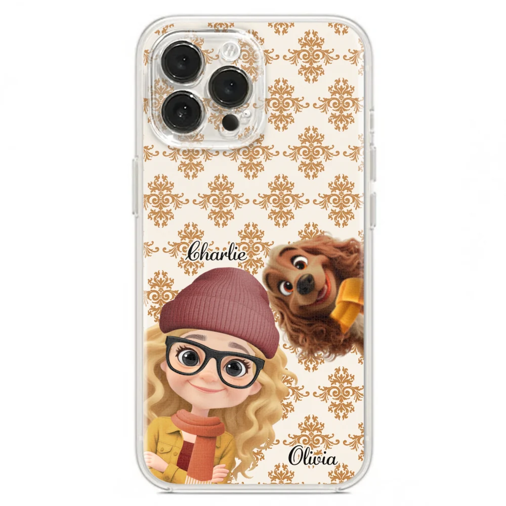 Pumskin Girl And Her Pet - Personalized Custom Phone Case - Image 19