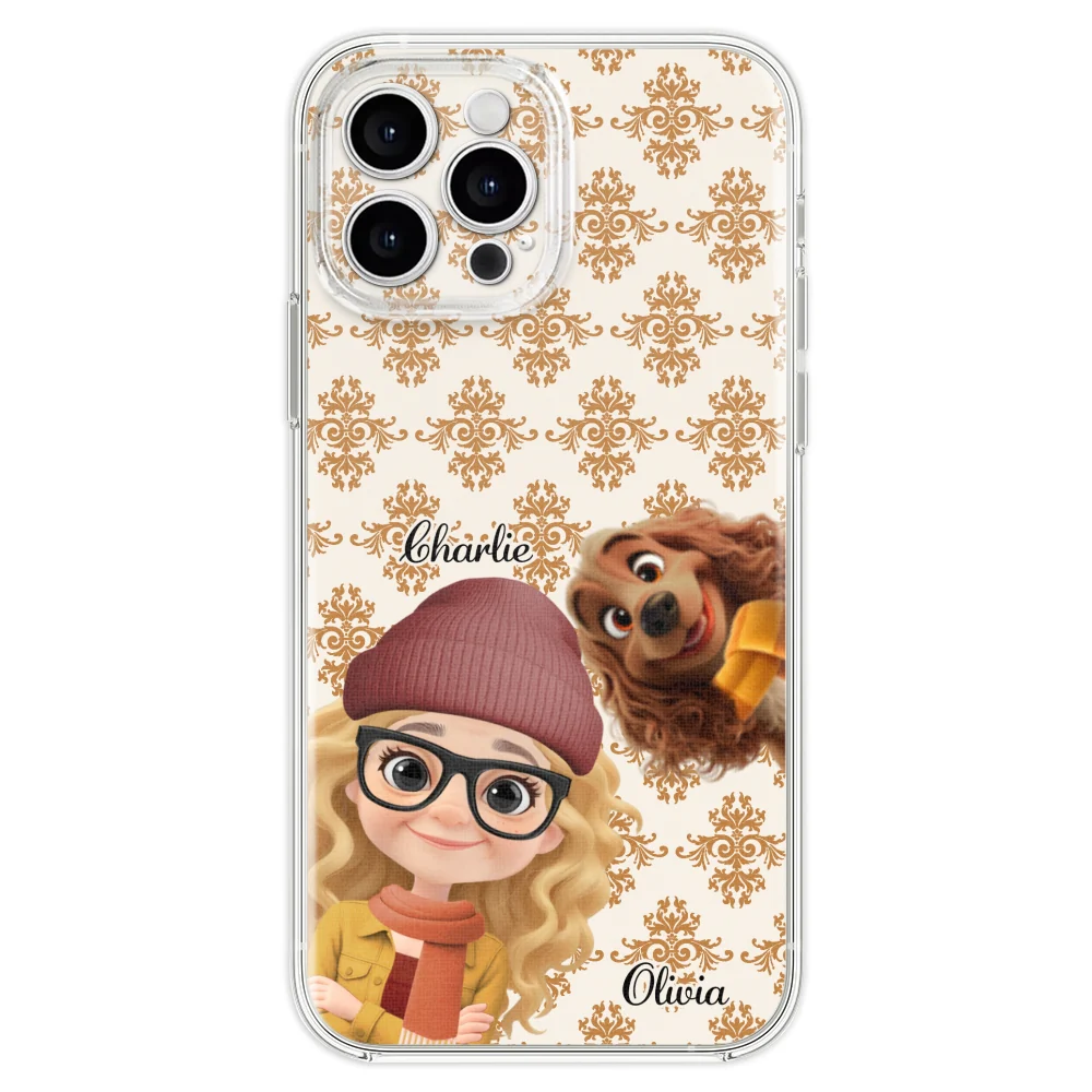 Pumskin Girl And Her Pet - Personalized Custom Phone Case - Image 21