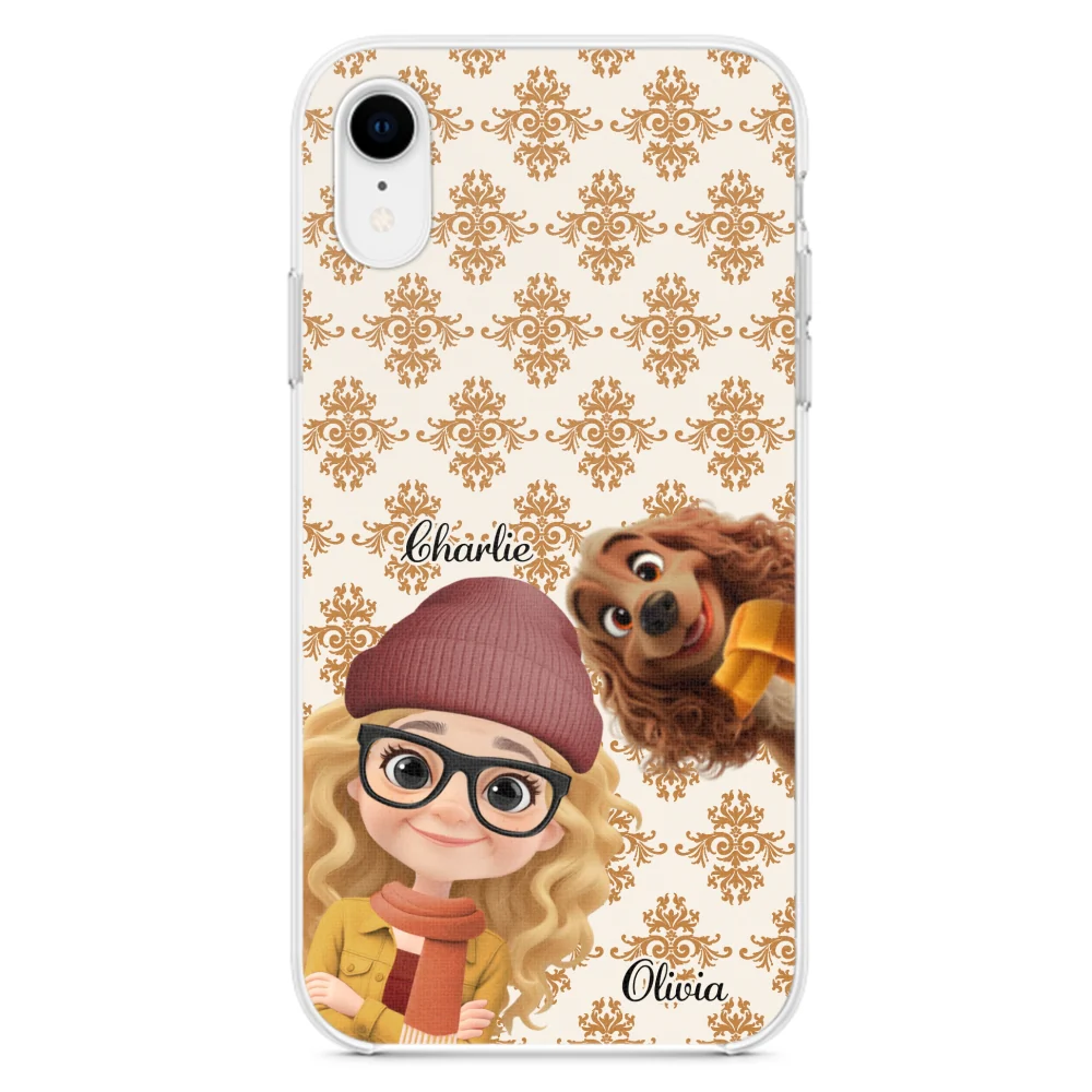 Pumskin Girl And Her Pet - Personalized Custom Phone Case - Image 22