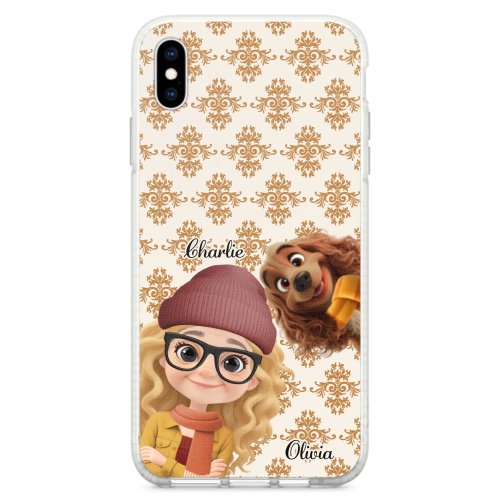 Pumskin Girl And Her Pet - Personalized Custom Phone Case - Image 23