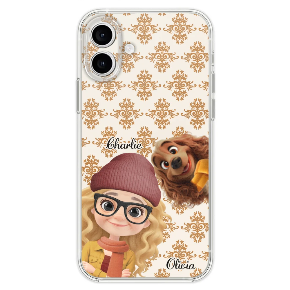 Pumskin Girl And Her Pet - Personalized Custom Phone Case - Image 25