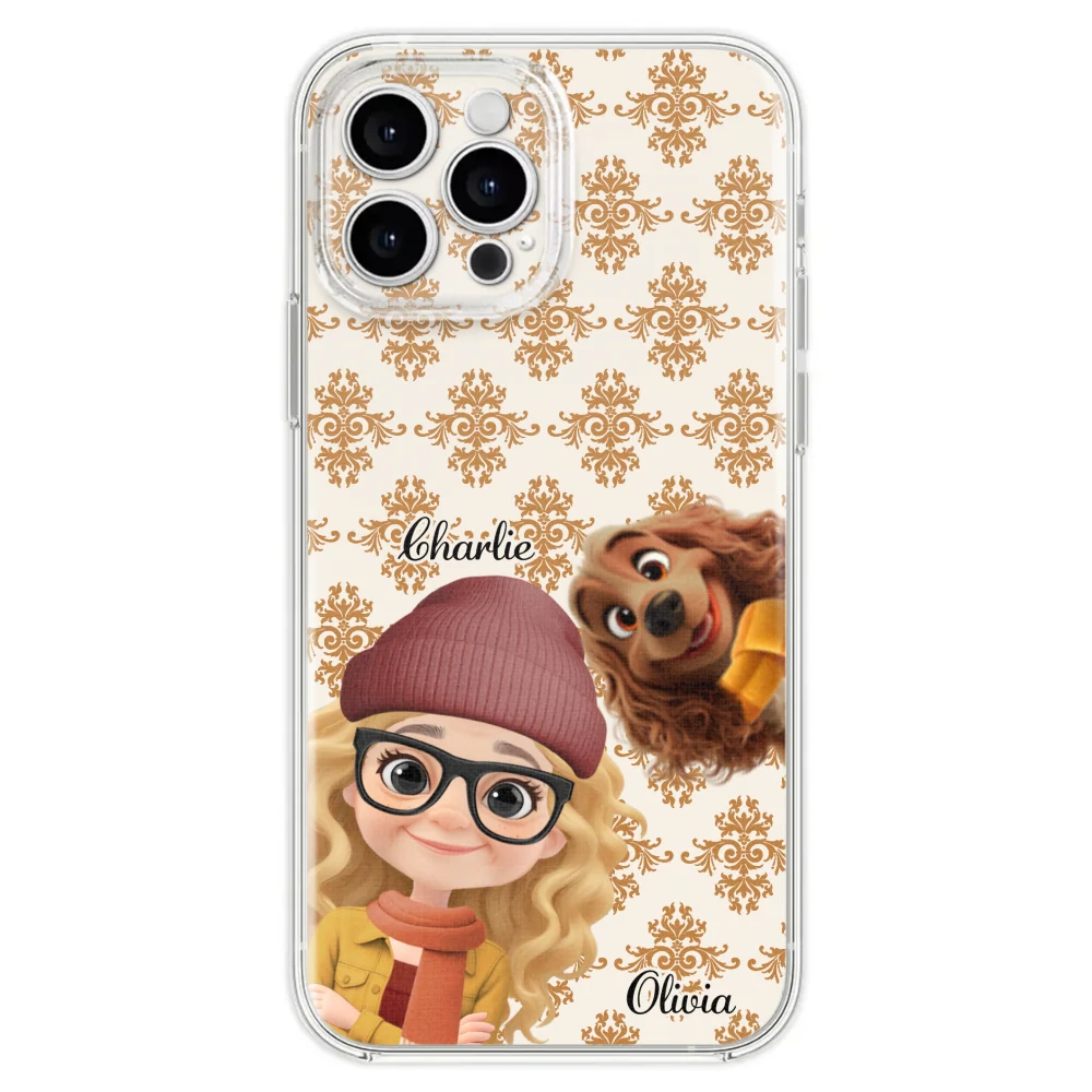Pumskin Girl And Her Pet - Personalized Custom Phone Case - Image 26