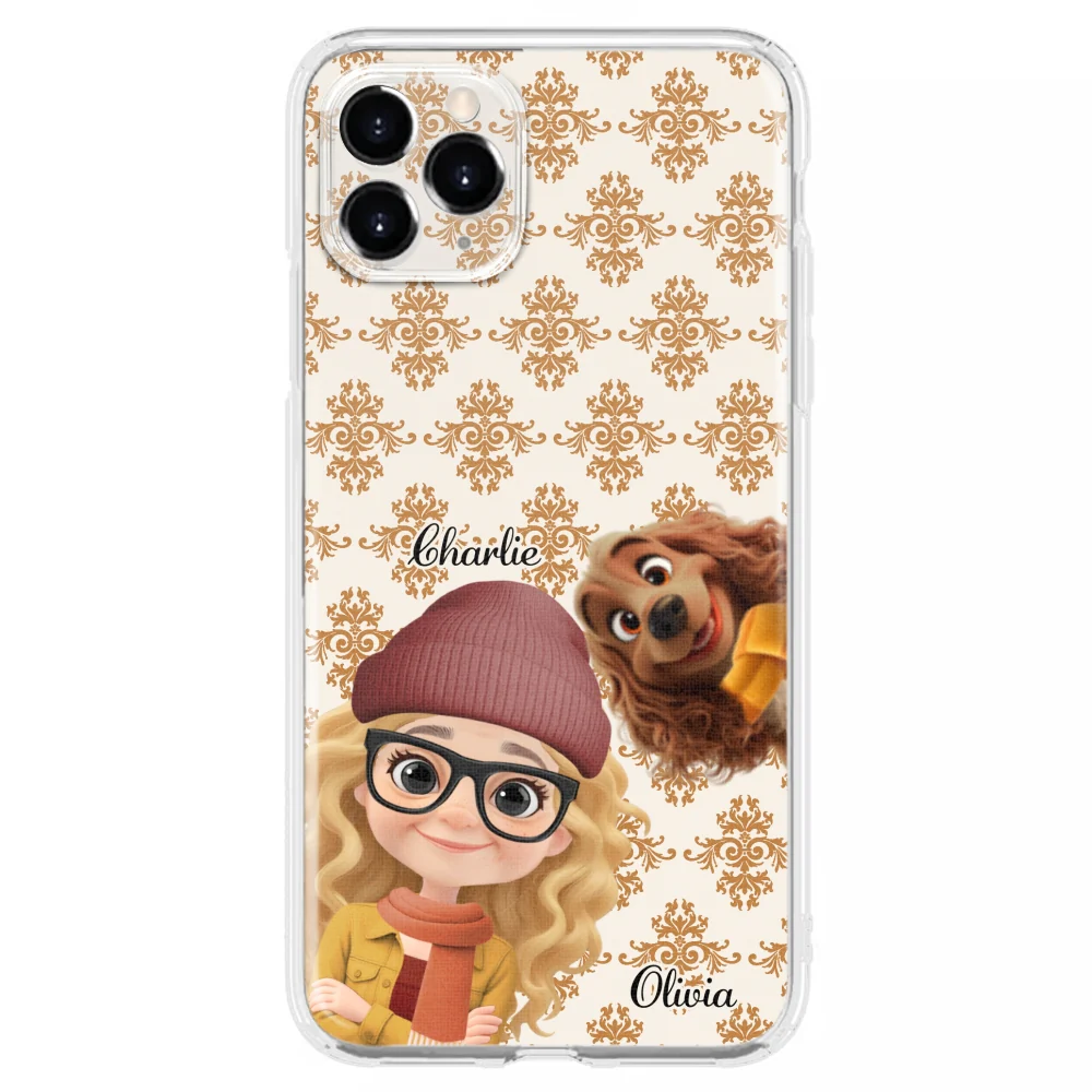 Pumskin Girl And Her Pet - Personalized Custom Phone Case - Image 9