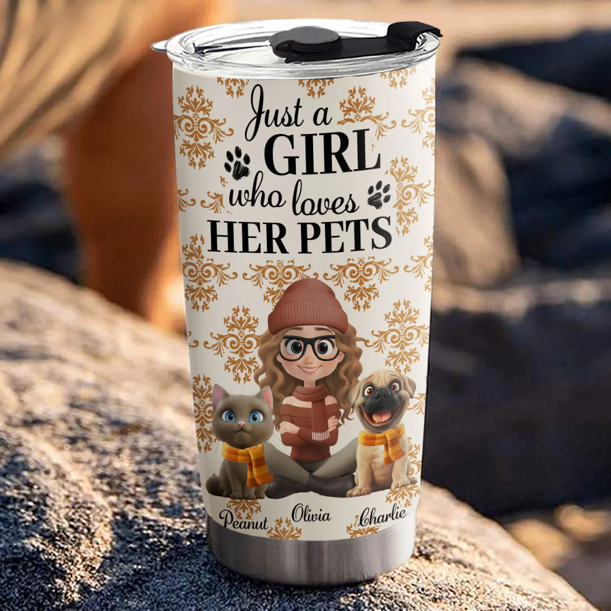 Pumskin Pet Autumn - Personalized Custom Tumbler - Image 2