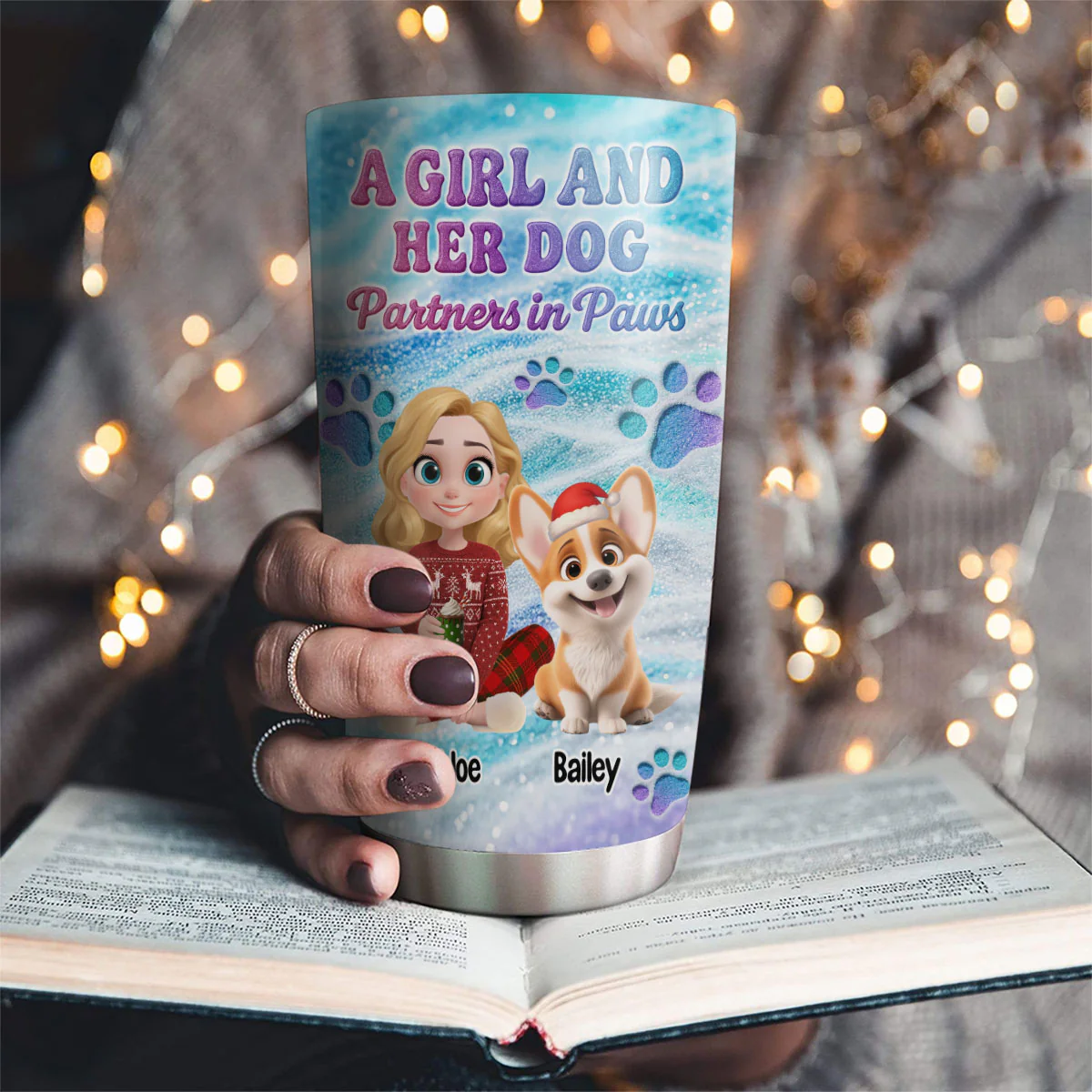 Purple Blue - Personalized Custom Tumbler - Image 2