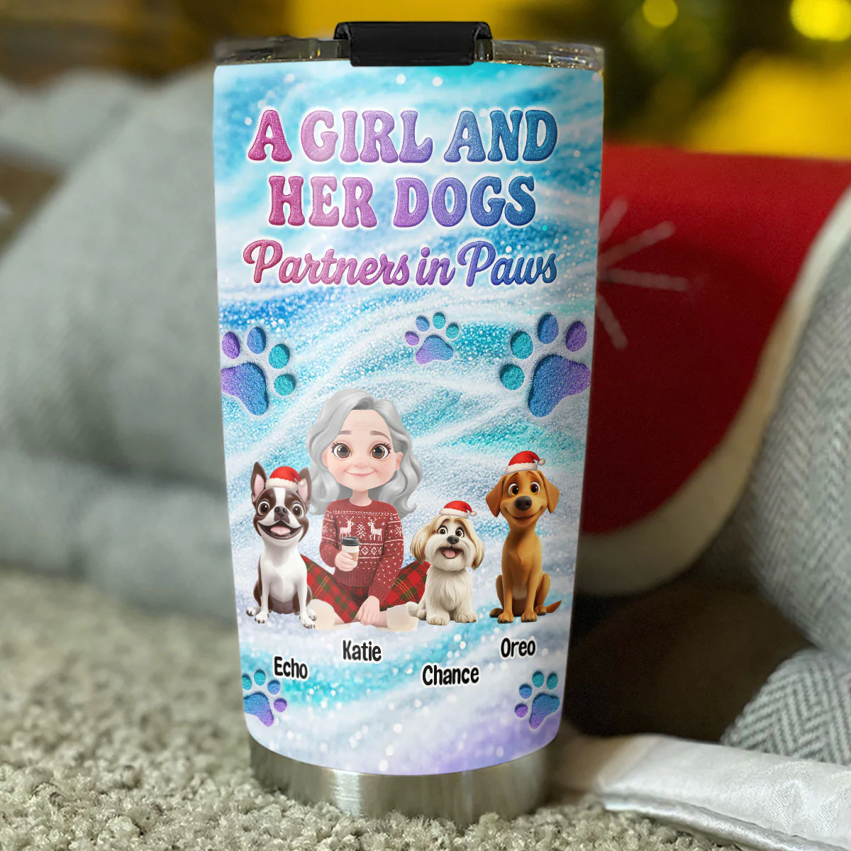 Purple Blue - Personalized Custom Tumbler - Image 4