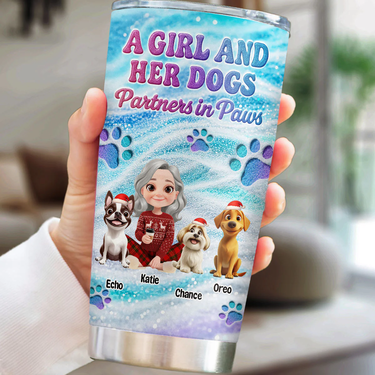 Purple Blue - Personalized Custom Tumbler - Image 5