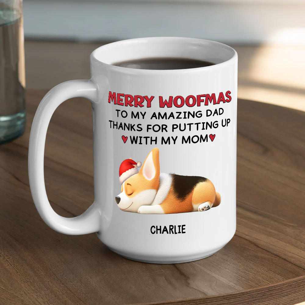 Putting Up With My Mom Mum Christmas - Persionalized Custom Coffee Mug - Image 5