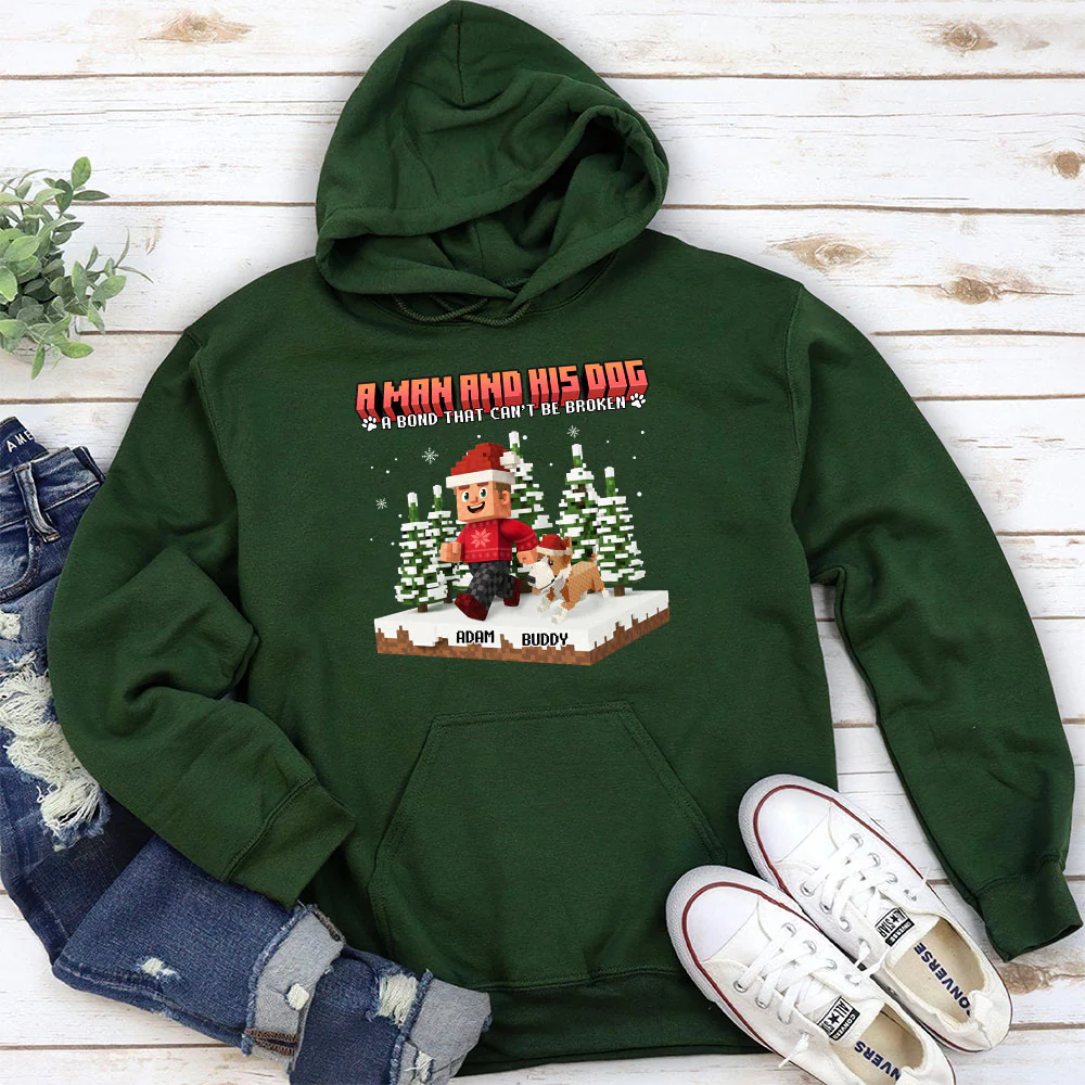 Puzzle Dog Cartoon - Personalized Custom Hoodie - Image 3