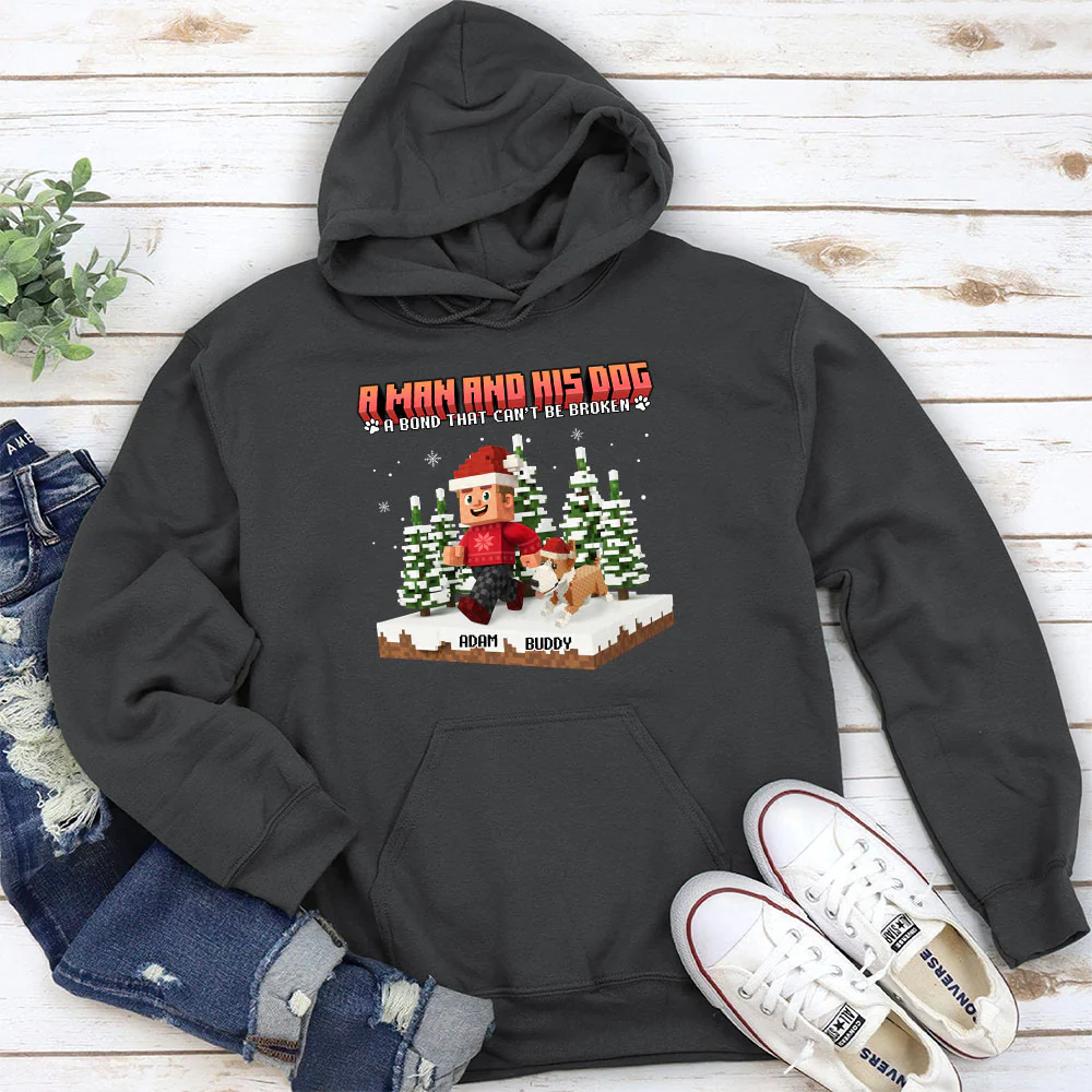 Puzzle Dog Cartoon - Personalized Custom Hoodie - Image 4