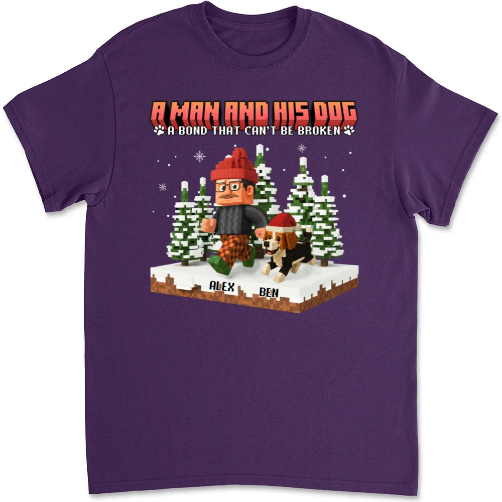Puzzle Dog Cartoon - Personalized Custom Unisex T-Shirt - Image 6