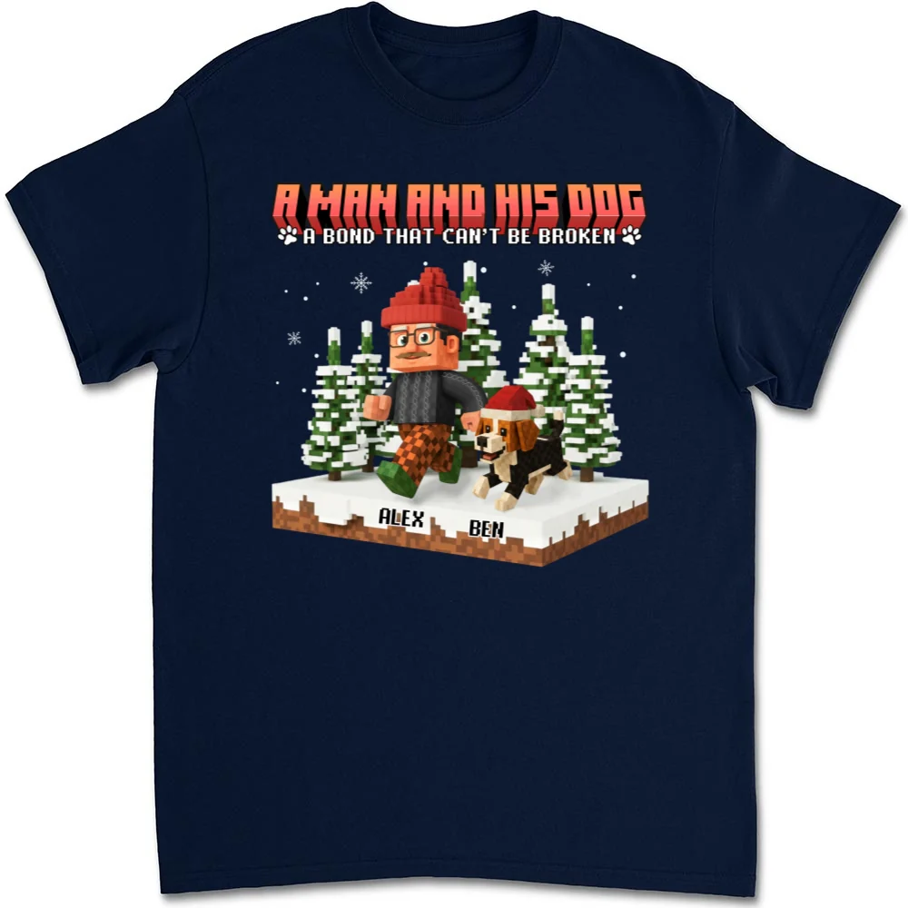 Puzzle Dog Cartoon - Personalized Custom Unisex T-Shirt - Image 7