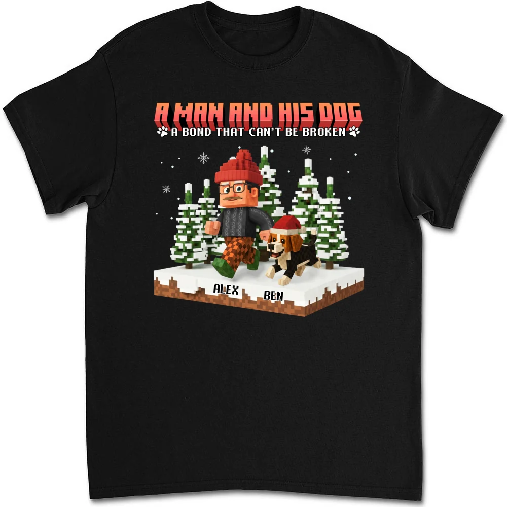 Puzzle Dog Cartoon - Personalized Custom Unisex T-Shirt - Image 9