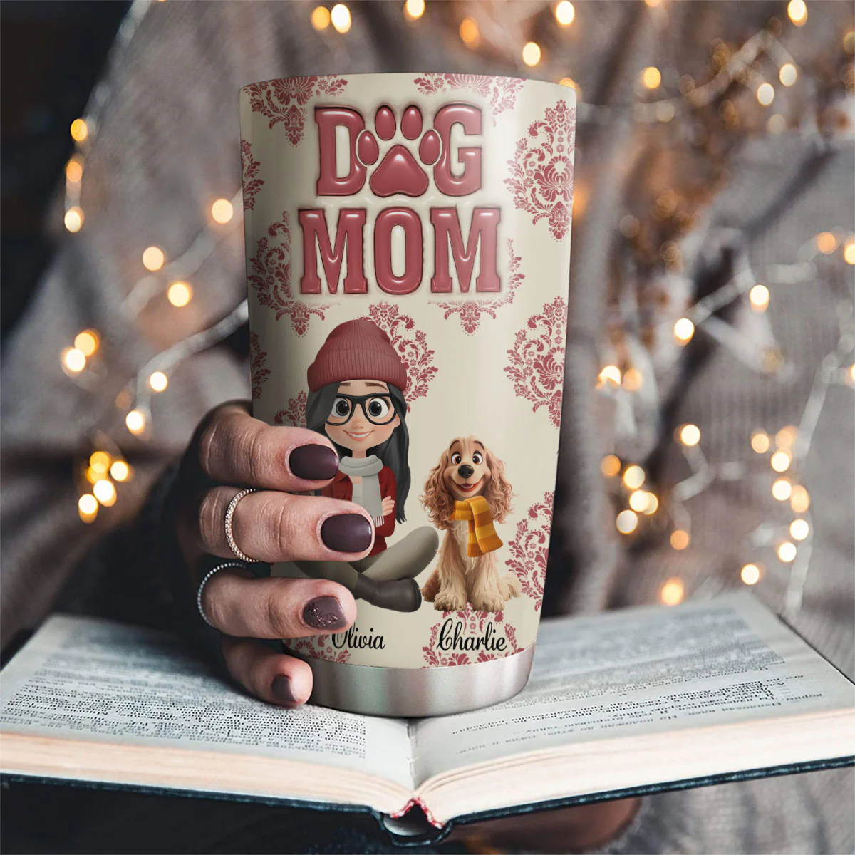 Queen Of Dogs - Personalized Custom 3D Inflated Effect Tumbler - Image 2