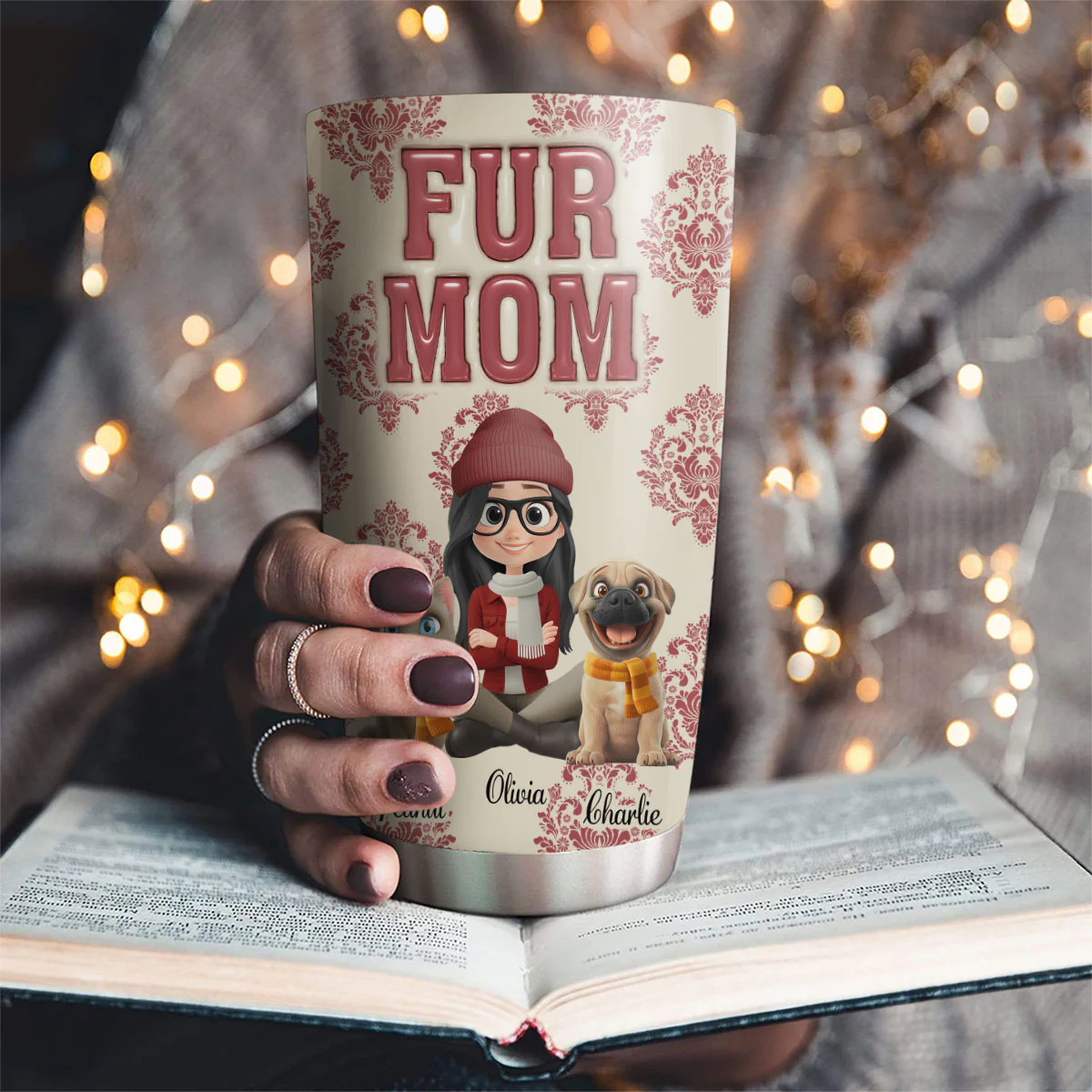 Queen Of Pets - Personalized Custom 3D Inflated Effect Tumbler - Image 2