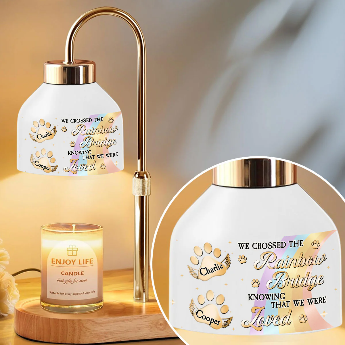 Rainbow Bridge - Personalized Custom Candle Warmer Lamp