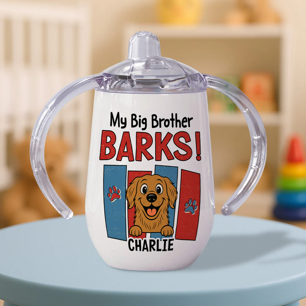 Raised With Paws - Personalized Custom Sippy Cup With Handles