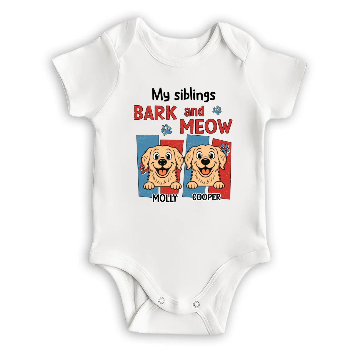 Raised With Pets - Personalized Custom Baby Onesie - Image 6