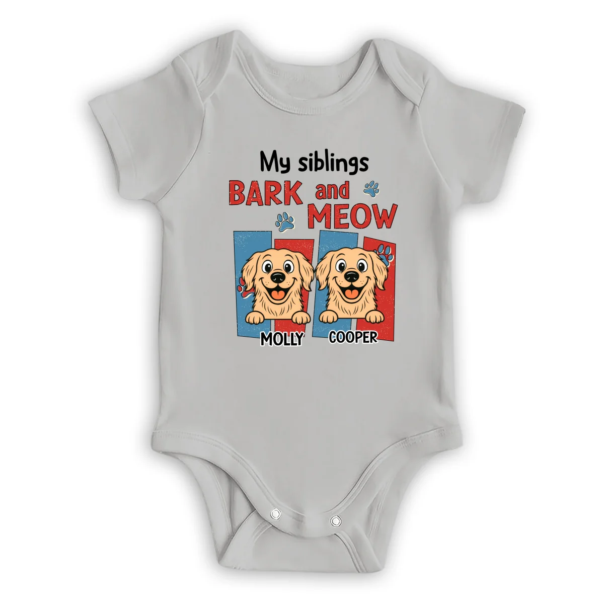 Raised With Pets - Personalized Custom Baby Onesie - Image 7
