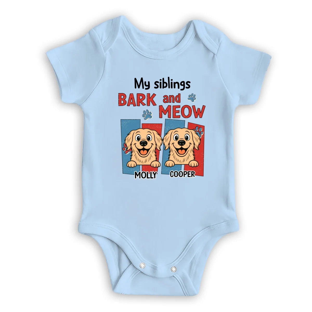 Raised With Pets - Personalized Custom Baby Onesie - Image 8