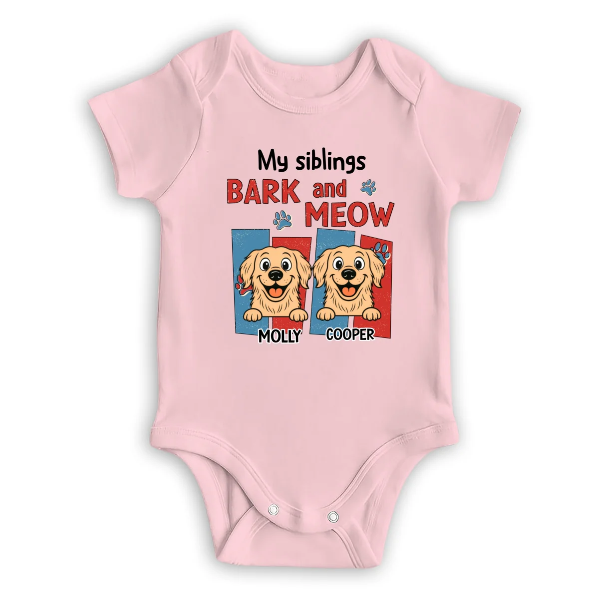 Raised With Pets - Personalized Custom Baby Onesie - Image 9