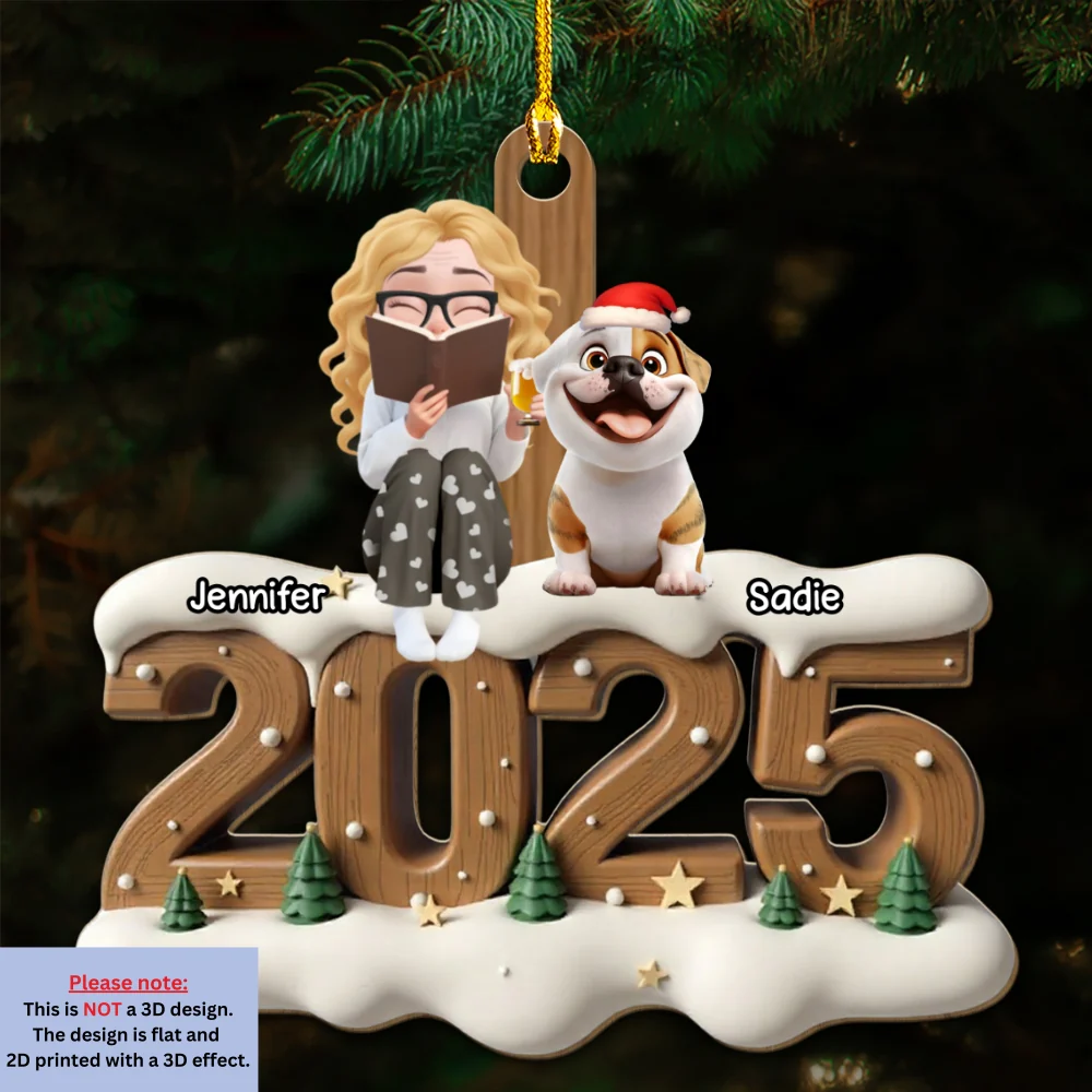 Reading Buddy Now Onwards - Personalized Custom 3D Effect Wood Ornament - Image 5
