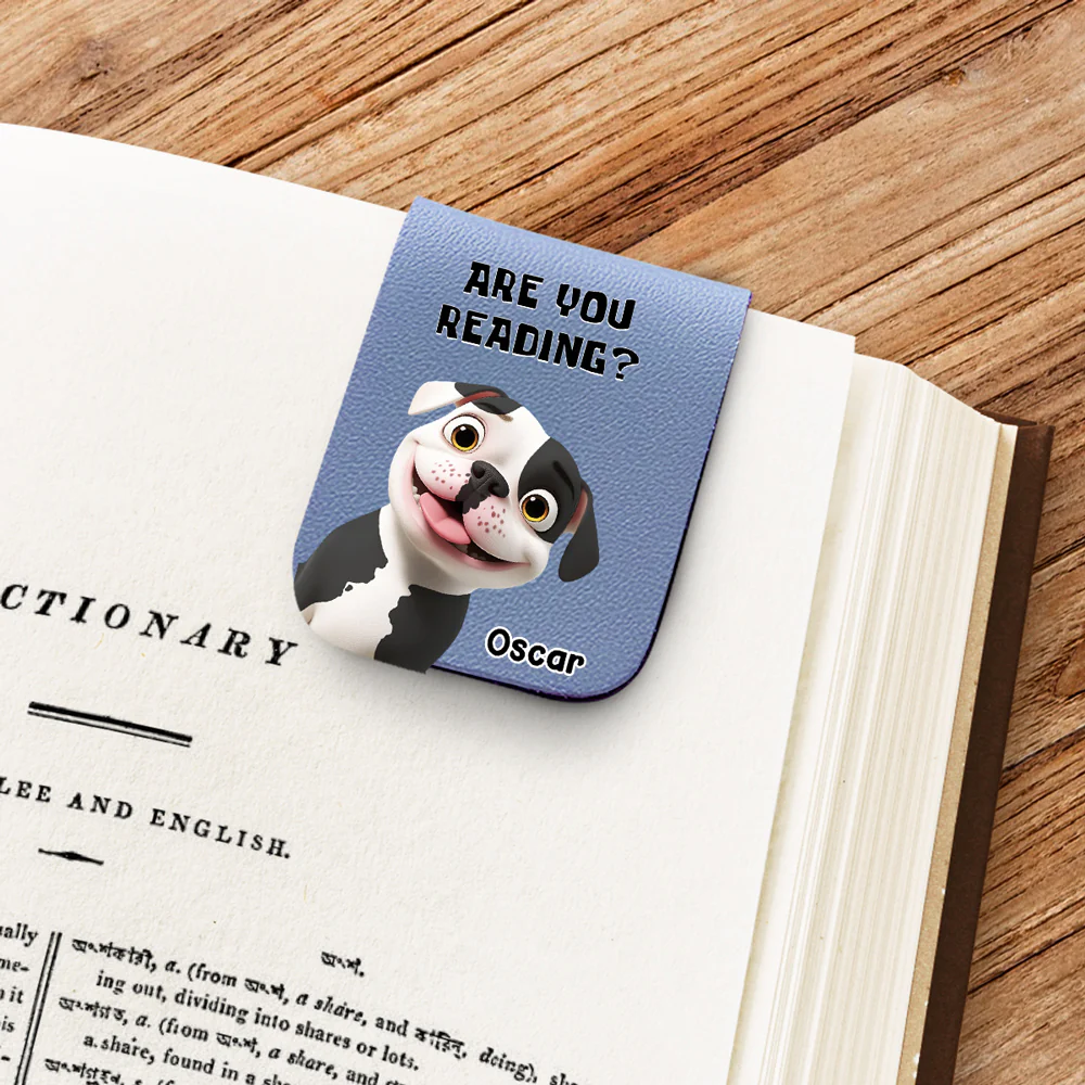 Reading Or Not - Personalized Custom Leather Bookmark - Image 4