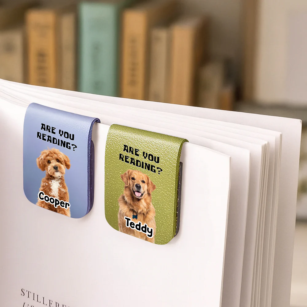 Reading Or Not Photo - Personalized Custom Leather Bookmark - Image 2