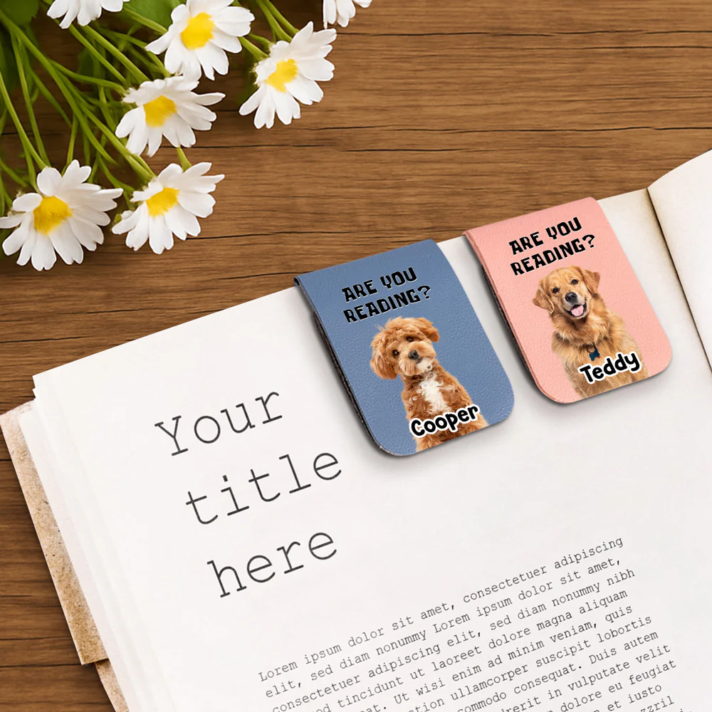 Reading Or Not Photo - Personalized Custom Leather Bookmark - Image 3