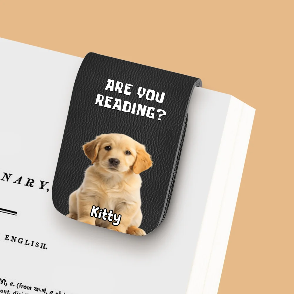 Reading Or Not Photo - Personalized Custom Leather Bookmark - Image 5