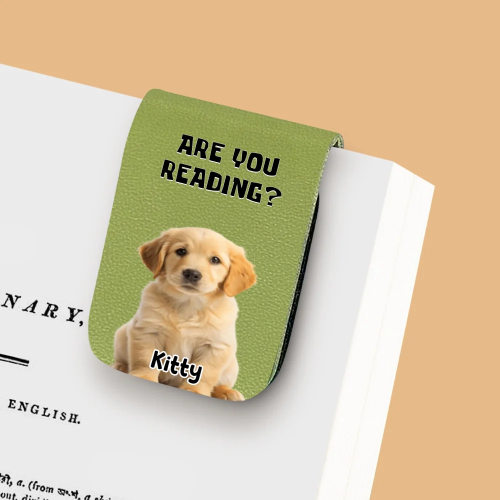 Reading Or Not Photo - Personalized Custom Leather Bookmark - Image 7