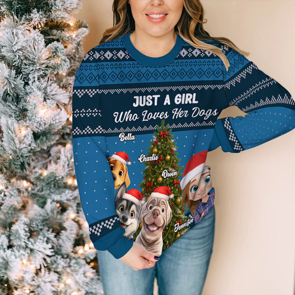 Really Love My Dog - Personalized Custom All-Over-Print Sweatshirt - Image 5