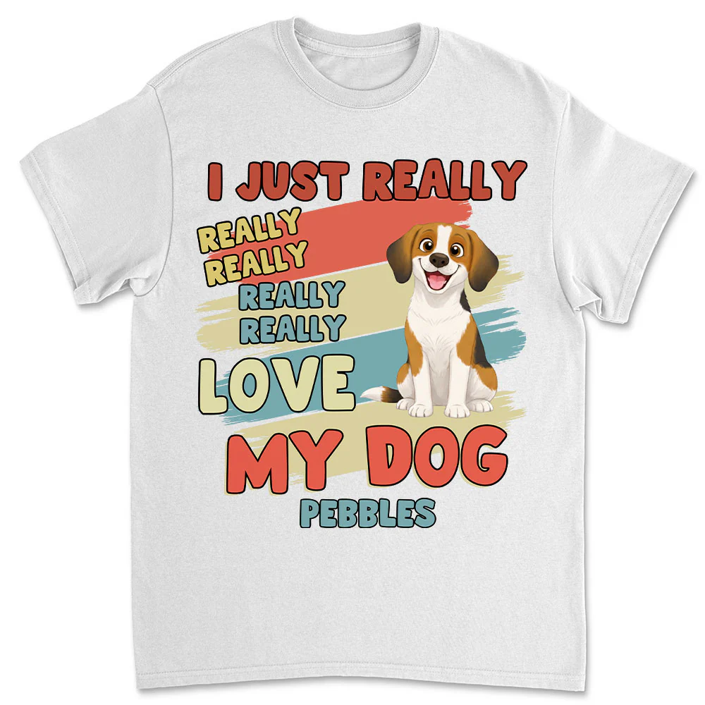 Really Really Love Storybook Dog - Personalized Custom Unisex T-Shirt