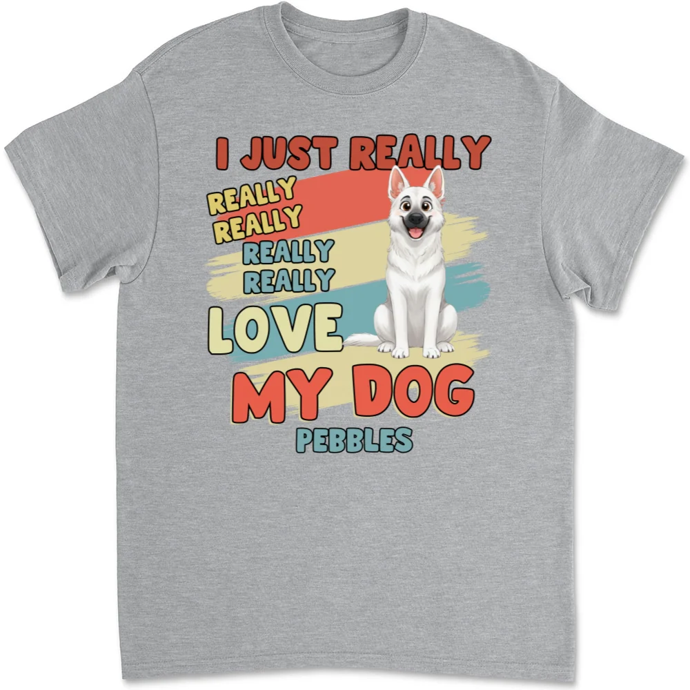 Really Really Love Storybook Dog - Personalized Custom Unisex T-Shirt - Image 7