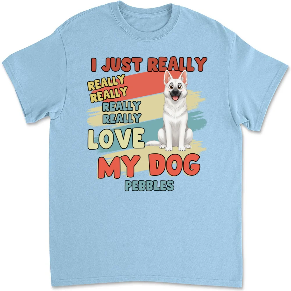 Really Really Love Storybook Dog - Personalized Custom Unisex T-Shirt - Image 8