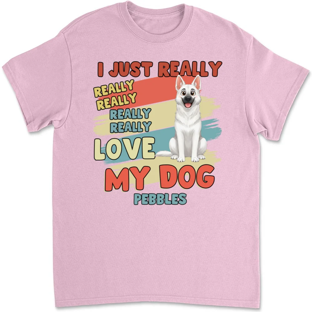 Really Really Love Storybook Dog - Personalized Custom Unisex T-Shirt - Image 9